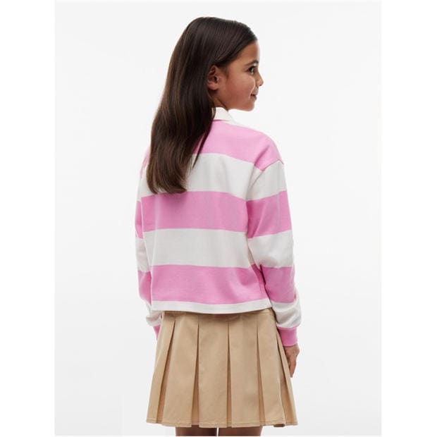 Pink Stripe TOU - Tommy Hilfiger - Kids' Rugby Polo Shirt