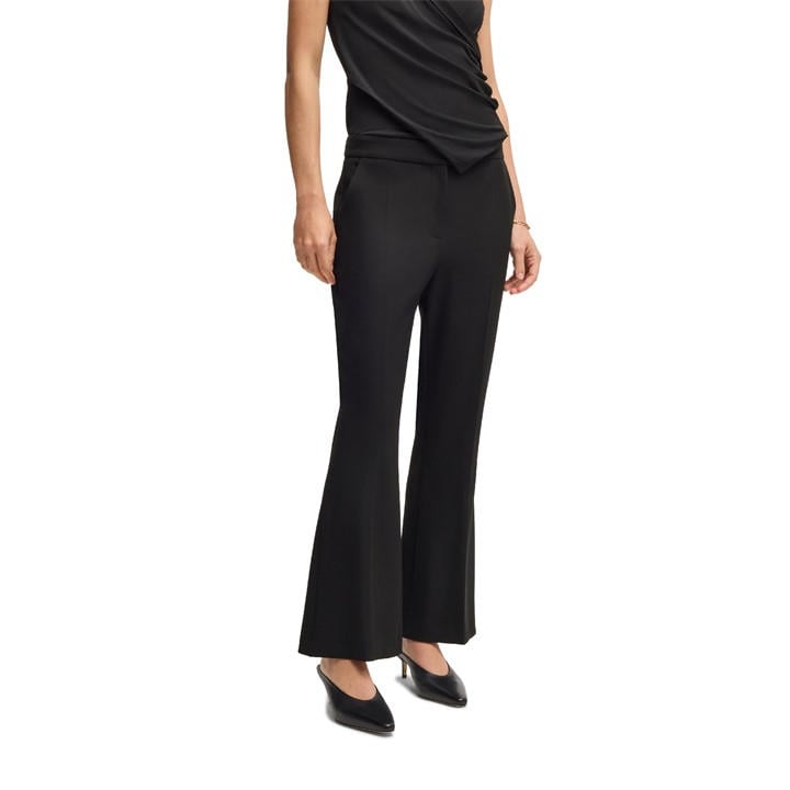 Boss Women's Black Timasa1 Straight Leg Trousers in Size 16, Sports Direct