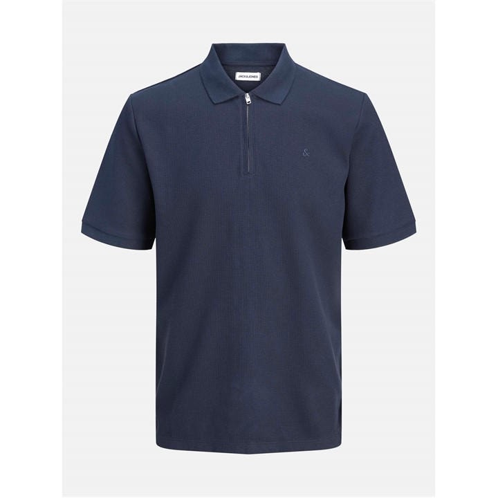 Jack And Jones Men's Blue Jack Austin Zip Polo Plus Size in Size XXXXXL, Sports Direct
