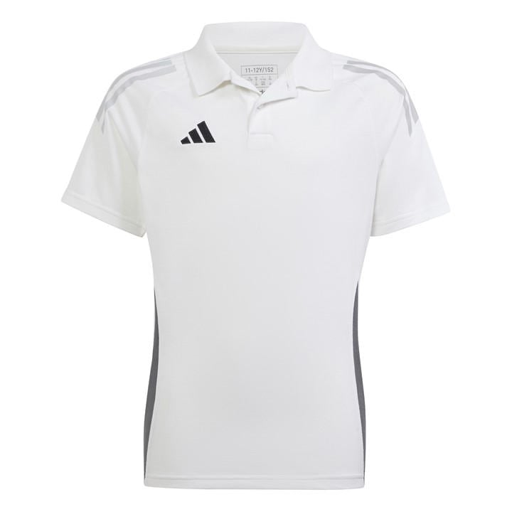 Adidas  Kids White ' Tiro24 Performance Polo Shirt in Size 14 Years, Sports Direct