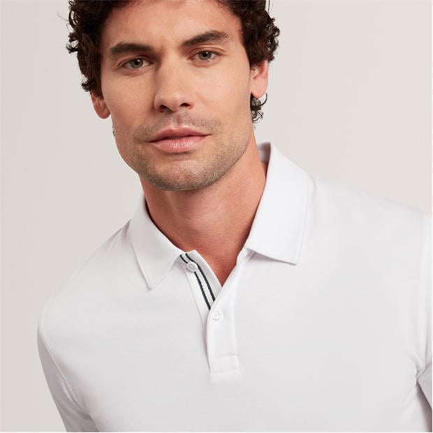 White - Ted Baker - Mens Short Sleeve Polo Shirt