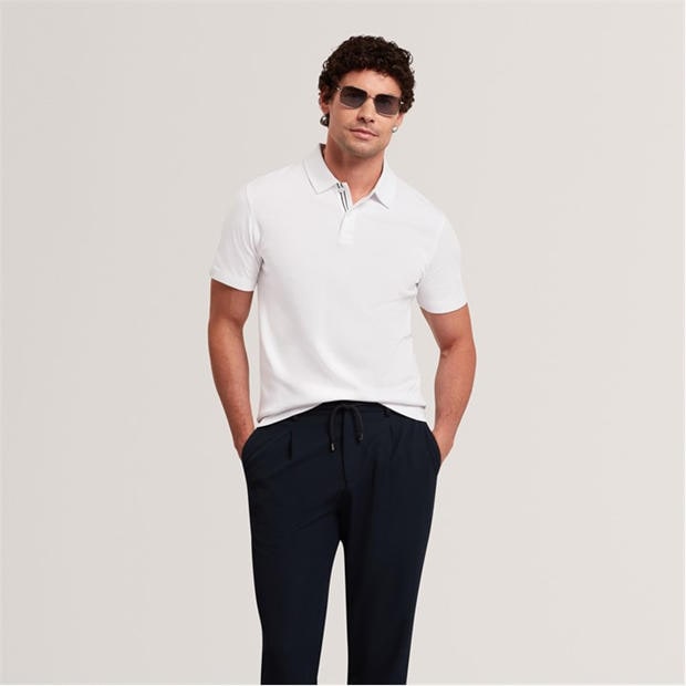 White - Ted Baker - Mens Short Sleeve Polo Shirt