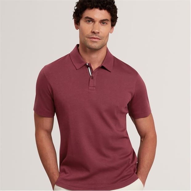 Wine - Ted Baker - Mens Short Sleeve Polo Shirt