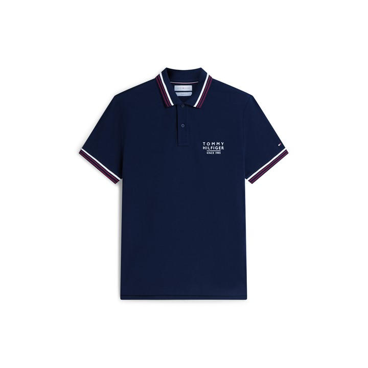 Tommy Hilfiger Men's Blue Short Sleeve Polo Shirt in Size M, Sports Direct