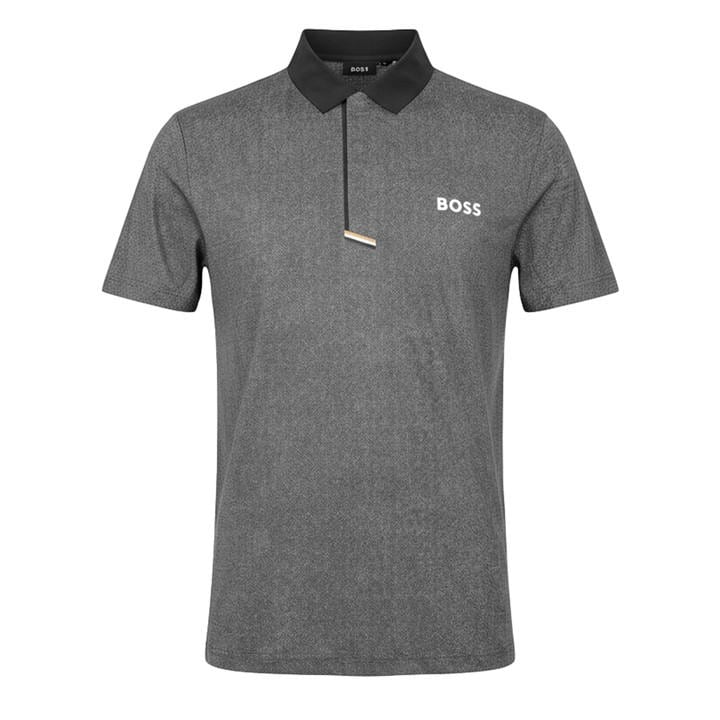 Boss Men' Black Paddytech Goc Polo Shirt in Size S, Sports Direct