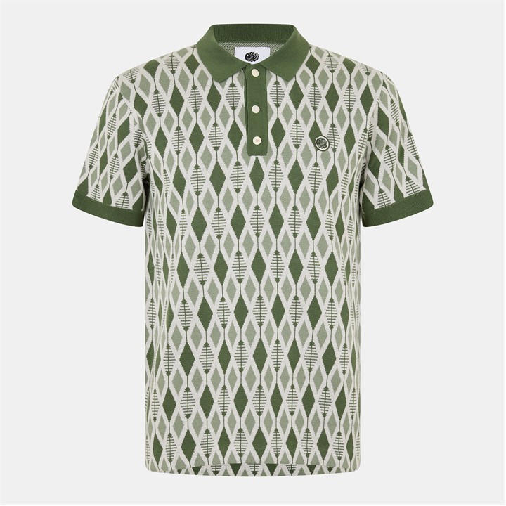 Pretty Green Men's Green Pretty Short Sleeve Polo Shirt in Size L, Sports Direct