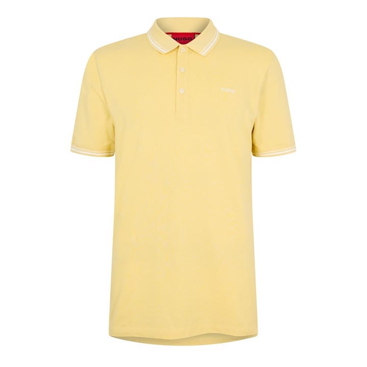 Hugo Men's Yellow Short Sleeve Polo Shirt in Size L, Sports Direct