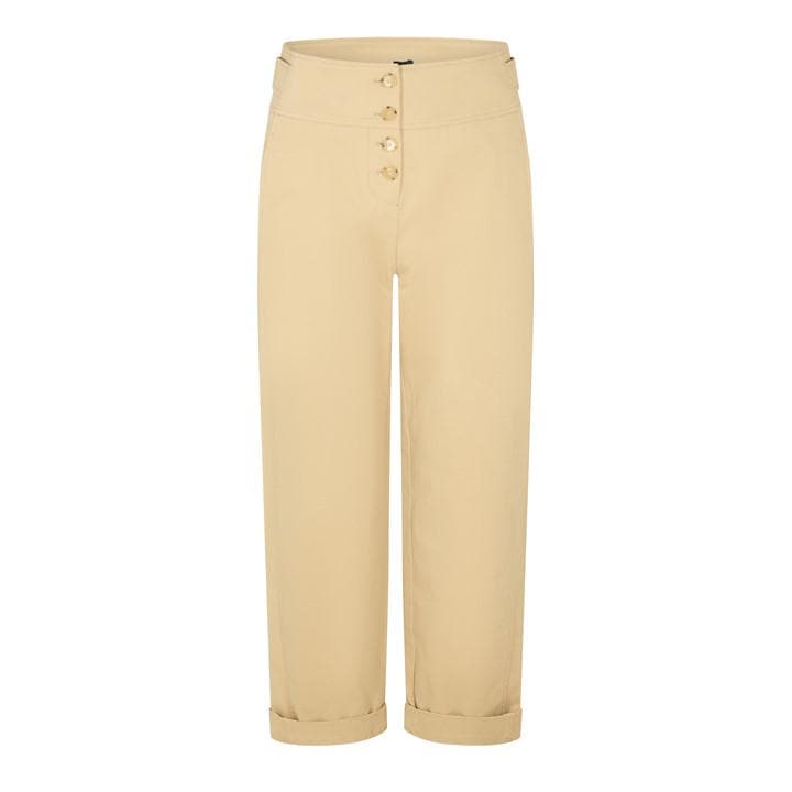 Boss Women's Beige Takane2 Straight Leg Trousers in Size 6, Sports Direct