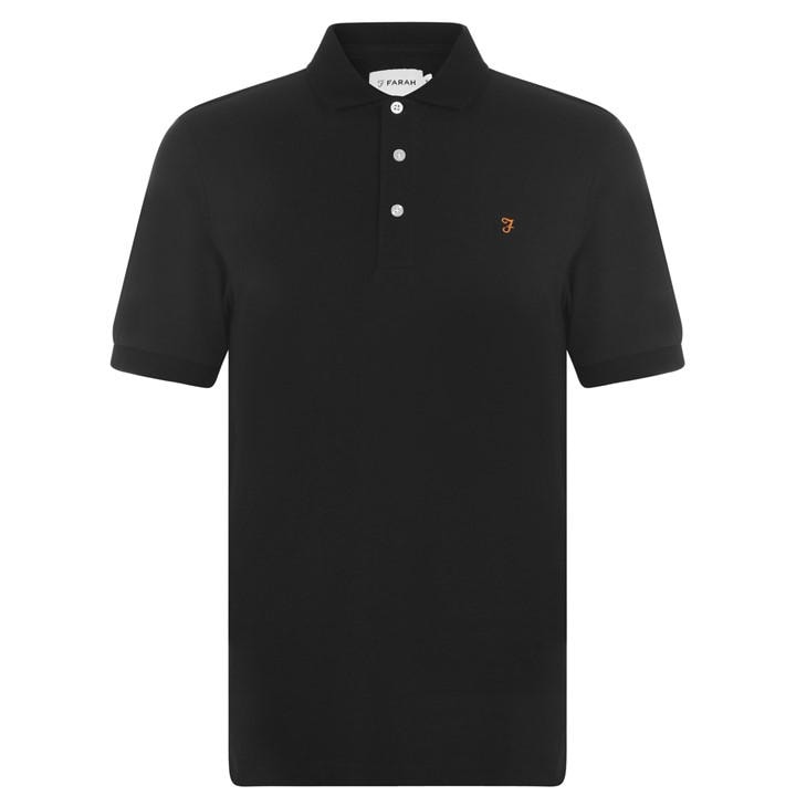 Farah Men's Black Short Sleeve Polo Shirt in Size XL, Sports Direct