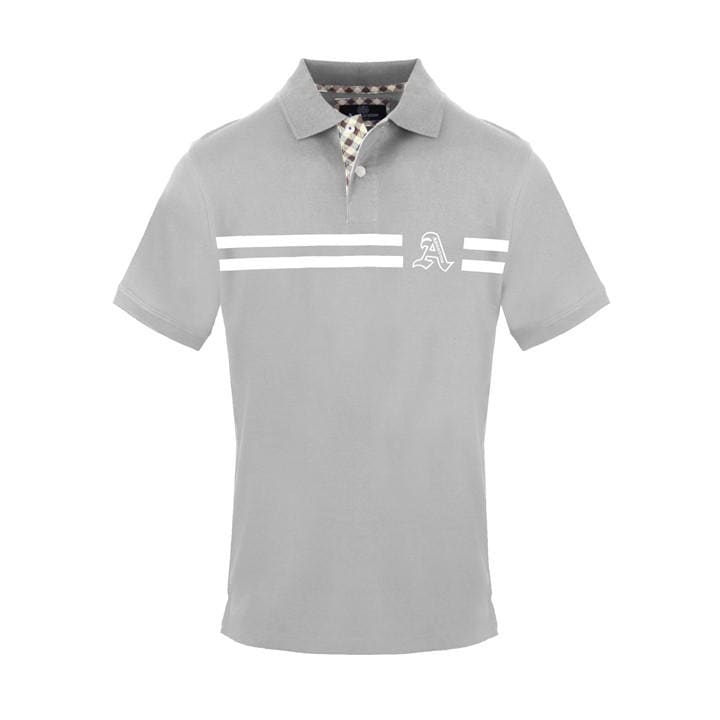 Aquascutum Men's Grey Polo Short Sleeve Polo Shirt in Size M, Sports Direct