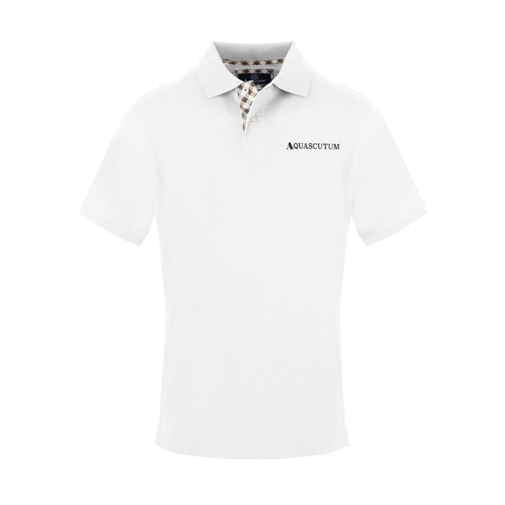 Aquascutum Men' White Polo Short Sleeve Polo Shirt in Size S, Sports Direct