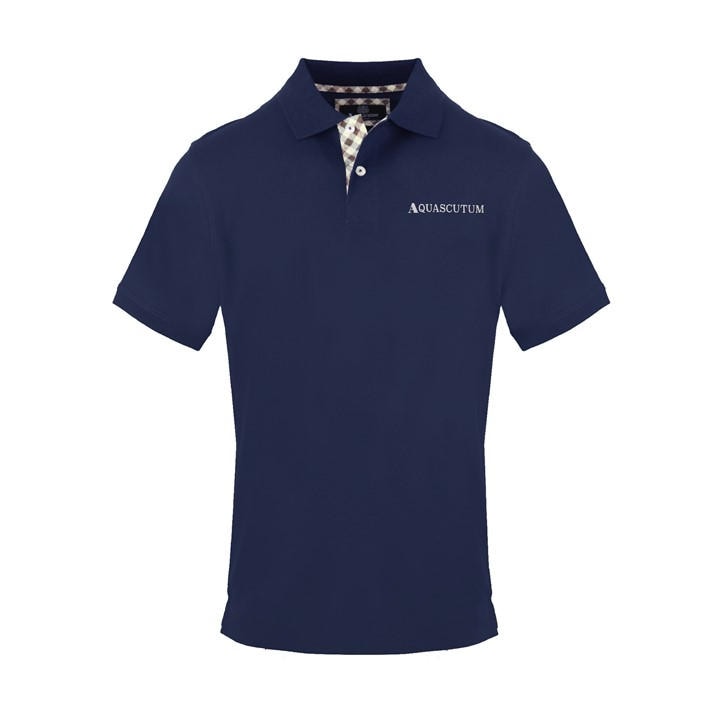 Aquascutum Men' Blue Polo Short Sleeve Polo Shirt in Size S, Sports Direct