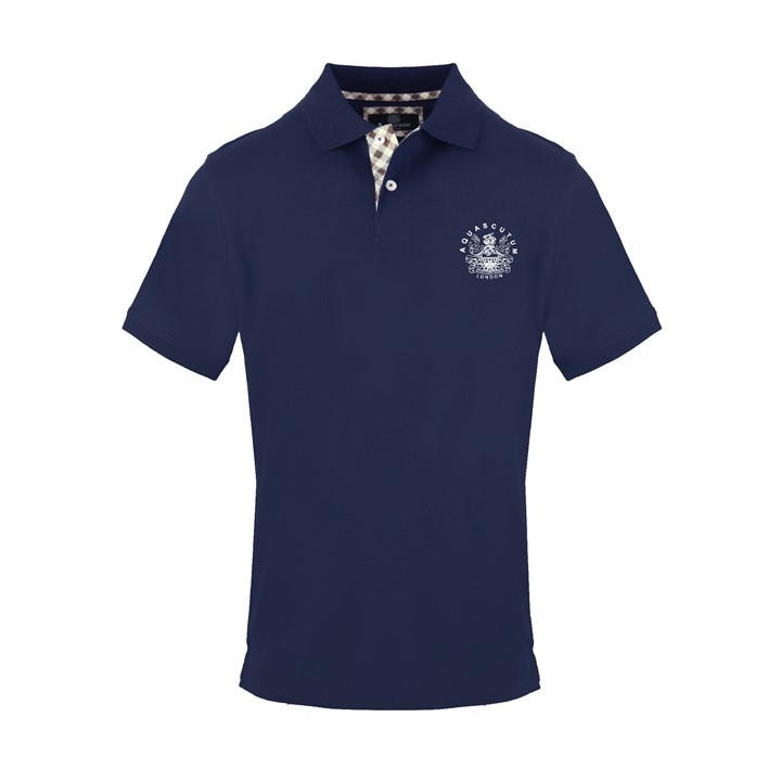 Aquascutum Men's Blue Polo Short Sleeve Polo Shirt in Size M, Sports Direct