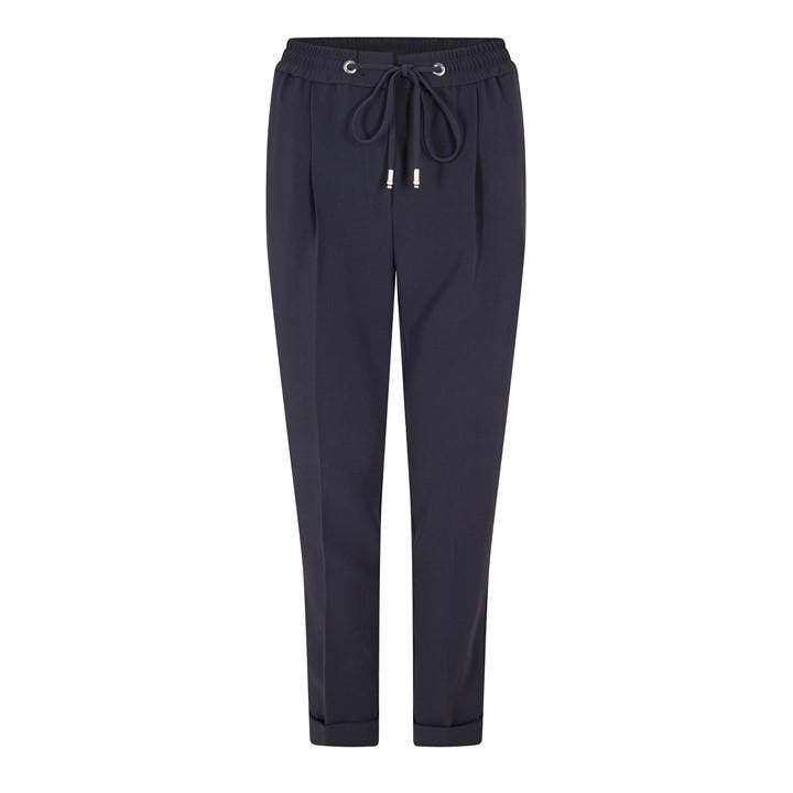 Boss Women's Blue Tariyanah Straight Leg Trousers in Size 14, Sports Direct