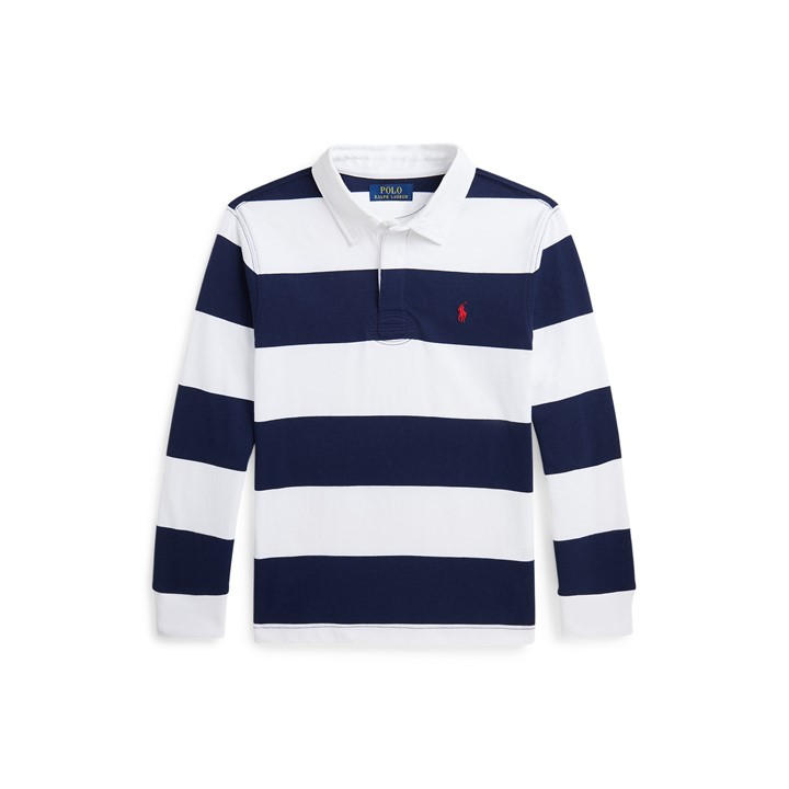 Polo Ralph Lauren Boys  Kids' Ls Rugby Polo Long Sleeve Shirt, Sports Direct