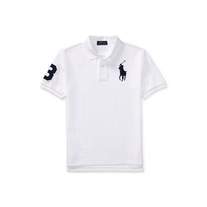 Polo Ralph Lauren Boys White Kids' Large Pony Short Sleeve Polo Shirt in Size 9 - 10 Years, Sports Direct