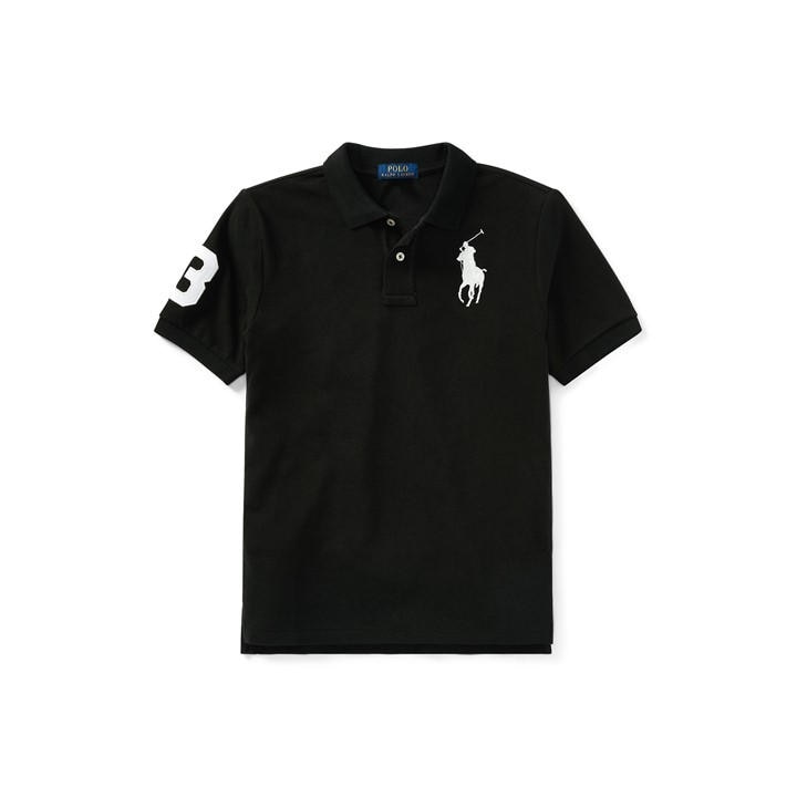 Polo Ralph Lauren Boys Black Kids' Large Pony Short Sleeve Polo Shirt in Size 5 - 6 Years, Sports Direct