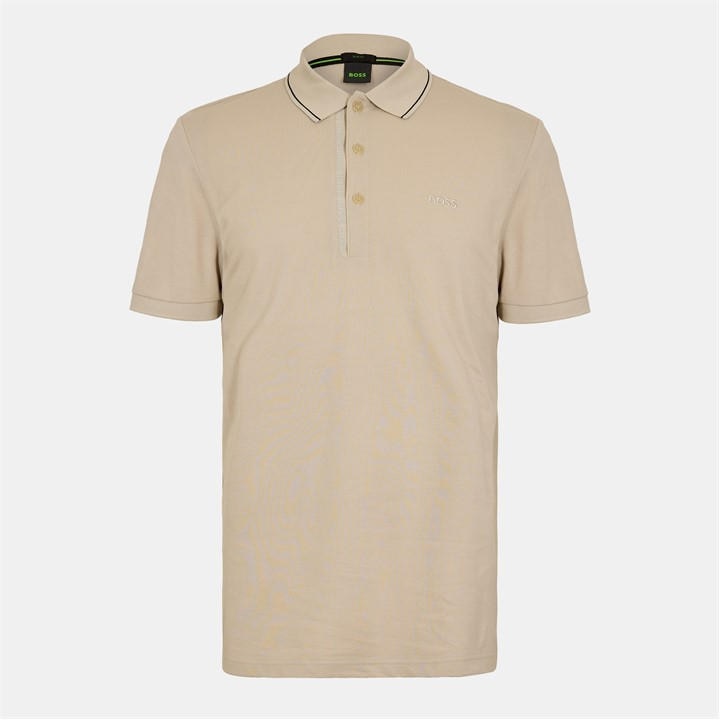 Boss Men's Beige Hbg Paule 4 Polo Shirt, Premium Craftsmanship in Size 2XL, Sports Direct