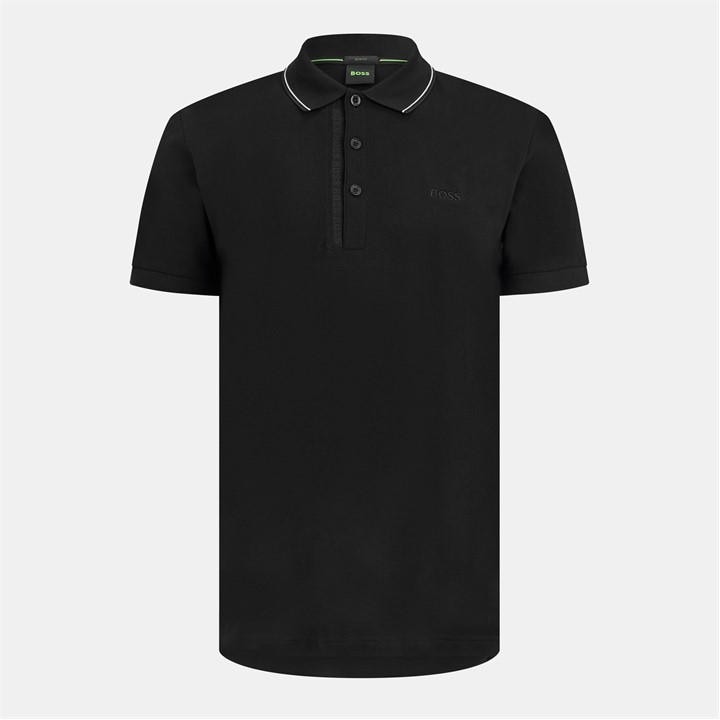 Boss Men's Black Hbg Paule 4 Polo Shirt, Premium Craftsmanship in Size 2XL, Sports Direct