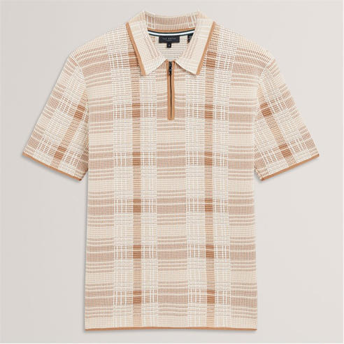 Ted Baker - Men's SS Check Short Sleeve Polo Shirt