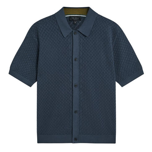 Ted Baker - Men's SS Crochet Short Sleeve Polo Shirt