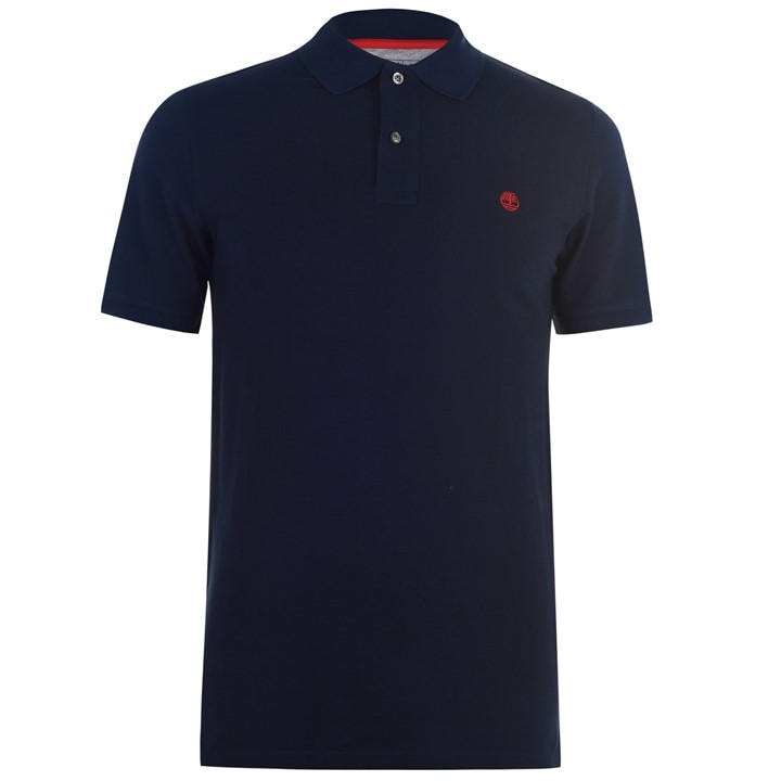 Timberland Men' Blue Miller Short Sleeve Polo Shirt in Size S, Sports Direct