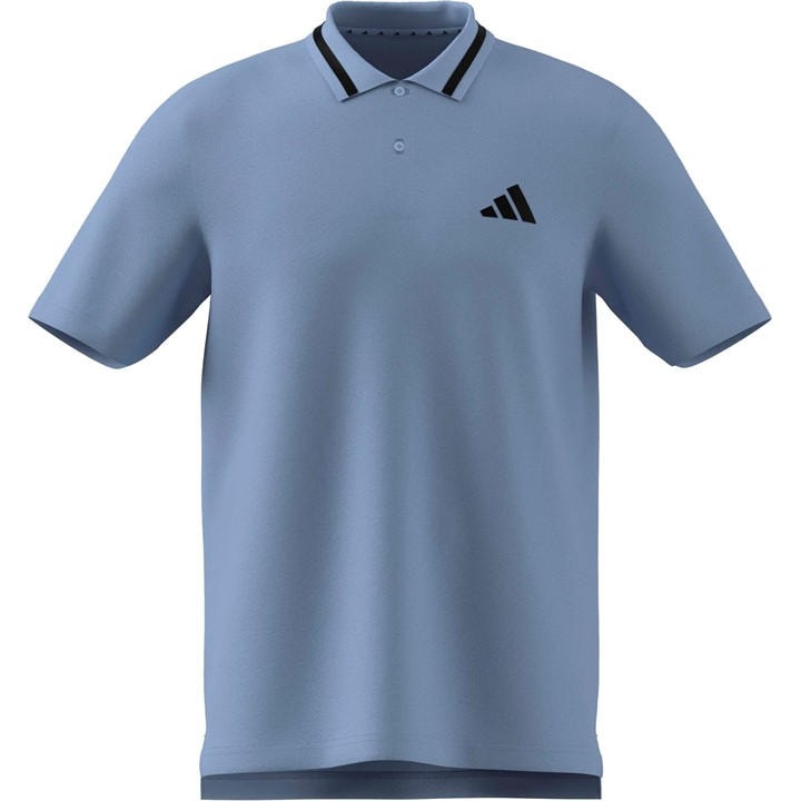Adidas Men's Blue Essentials Cotton 3-Stripes Polo Shirt in Size L, Sports Direct