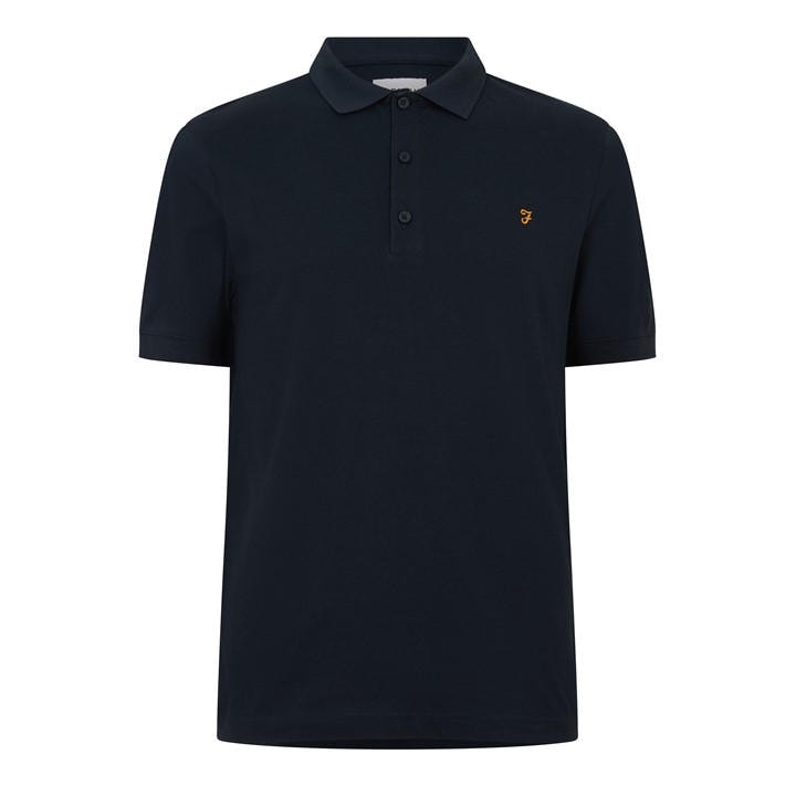Farah Men's Blue Emerson Short Sleeve Polo Shirt in Size XL, Sports Direct