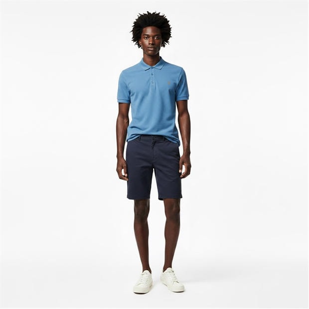 Lndrd Blue 450 - Farah - Men's Emerson Short Sleeve Polo Shirt