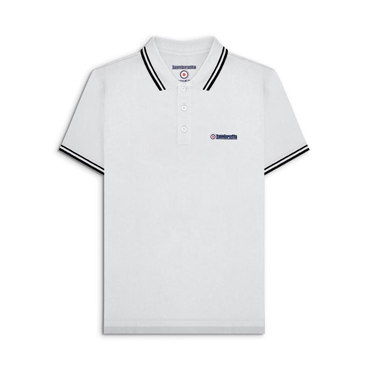 Lambretta Men's White Twin Tipped Polo in Size 3XL, Sports Direct