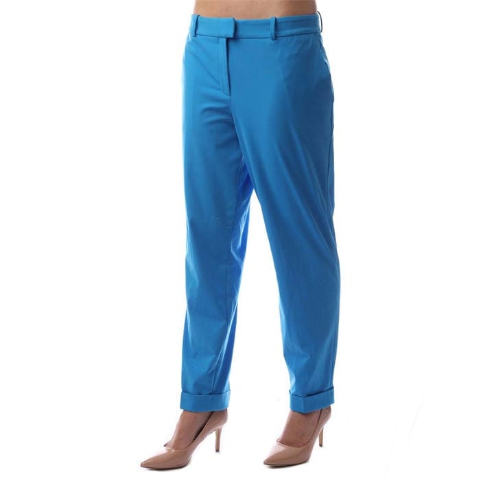 Boss Women's Blue Tobaluka9 Straight Trousers in Size 4, Sports Direct