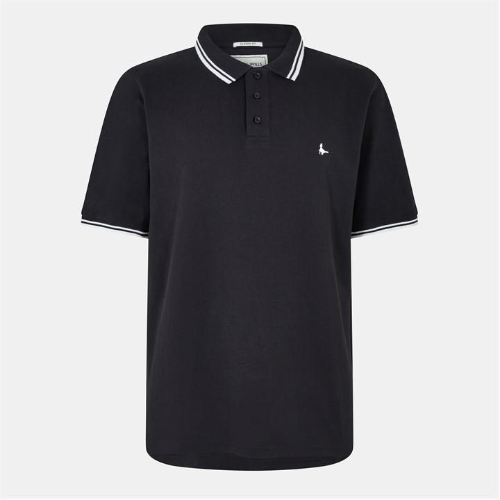 Jack Wills Men's Black Edgeware Tipped Polo in Size XS, Sports Direct