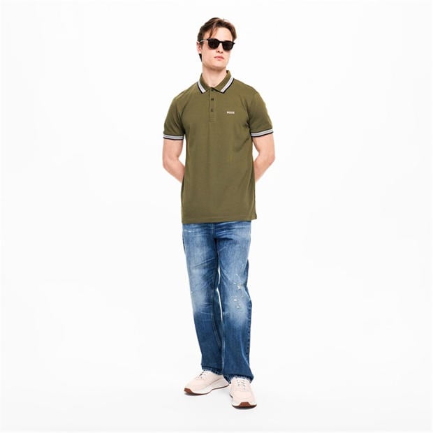 Green 320 - Boss - Mens BOSS GREEN Paddy Polo Shirt with Contrast Tipping