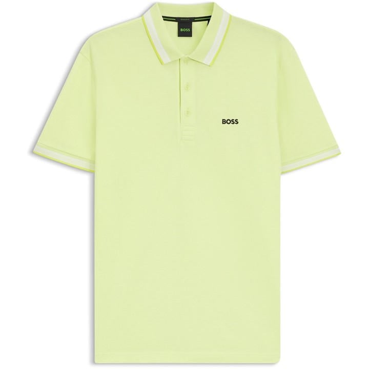 Boss Men's Green Paddy Polo Shirt With Contrast Tipping in Size XL, Sports Direct