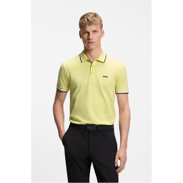 Отворено Зелено 343 - Boss - Mens BOSS GREEN Paddy Polo Shirt with Contrast Tipping