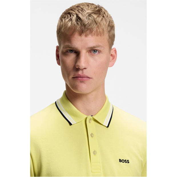 Отворено Зелено 343 - Boss - Mens BOSS GREEN Paddy Polo Shirt with Contrast Tipping