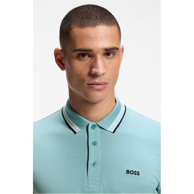 Aqua 445 - Boss - Mens BOSS GREEN Paddy Polo Shirt with Contrast Tipping