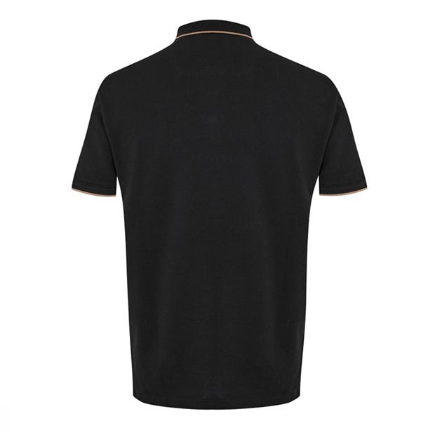 Black/Gold 002 - Boss - Mens BOSS GREEN Paddy Polo Shirt with Contrast Tipping