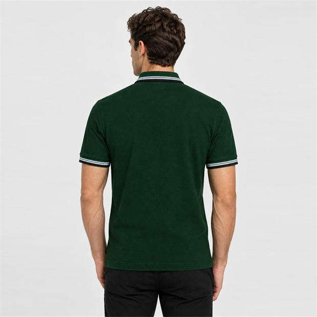 Dark Green 348 - Boss - Mens BOSS GREEN Paddy Polo Shirt with Contrast Tipping