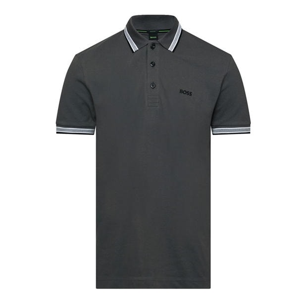 Open Grey - Boss - Mens BOSS GREEN Paddy Polo Shirt with Contrast Tipping