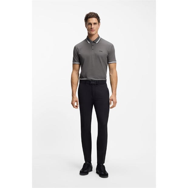 Open Grey - Boss - Mens BOSS GREEN Paddy Polo Shirt with Contrast Tipping