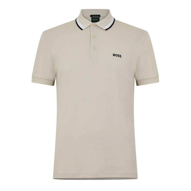Beige 272 - Boss - Mens BOSS GREEN Paddy Polo Shirt with Contrast Tipping
