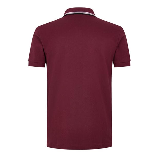 Burgundy 654 - Boss - Mens BOSS GREEN Paddy Polo Shirt with Contrast Tipping