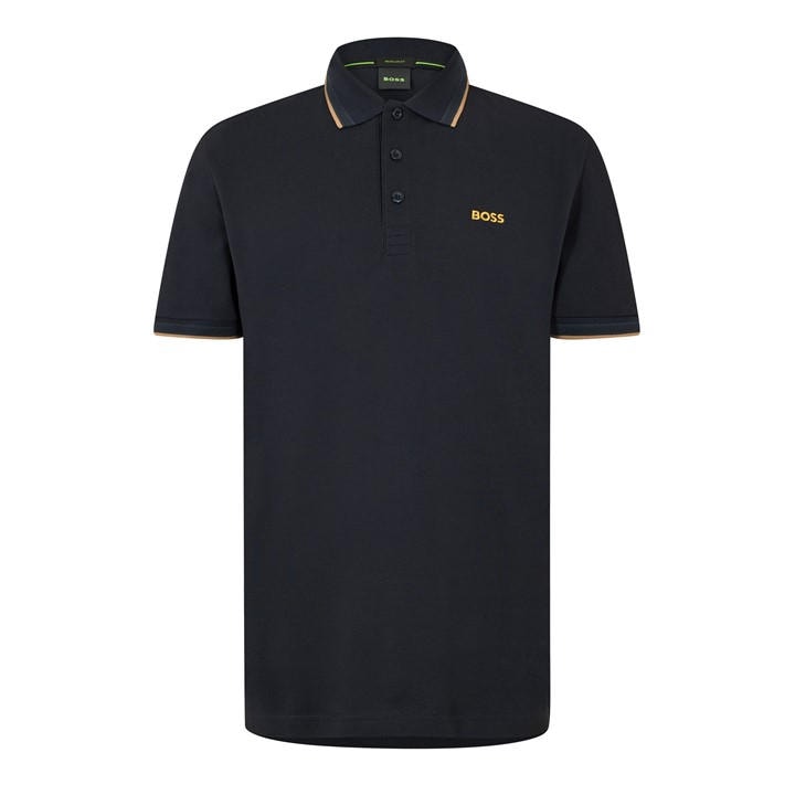 Boss Men's Blue Green Paddy Polo Shirt With Contrast Tipping in Size 3XL, Sports Direct