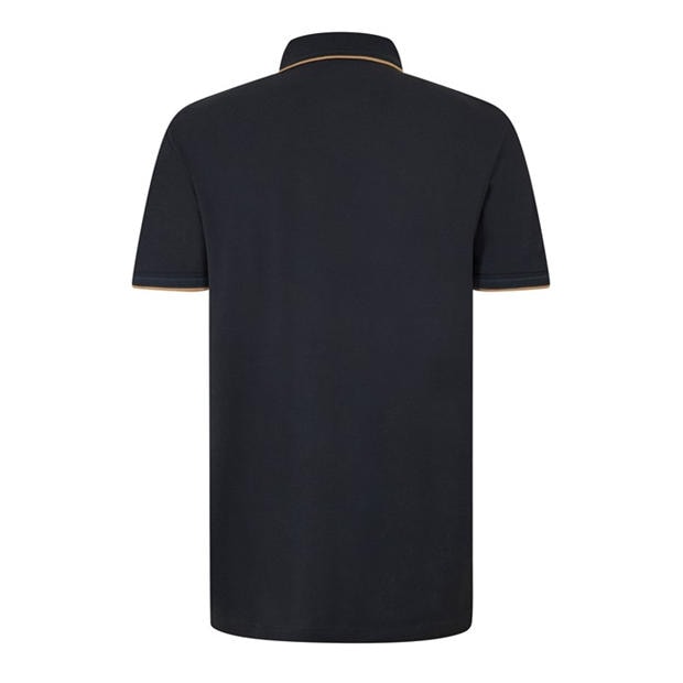 Navy/Gold - Boss - Mens BOSS GREEN Paddy Polo Shirt with Contrast Tipping