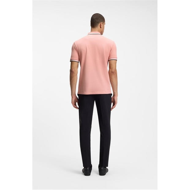 Pink 686 - Boss - Mens BOSS GREEN Paddy Polo Shirt with Contrast Tipping
