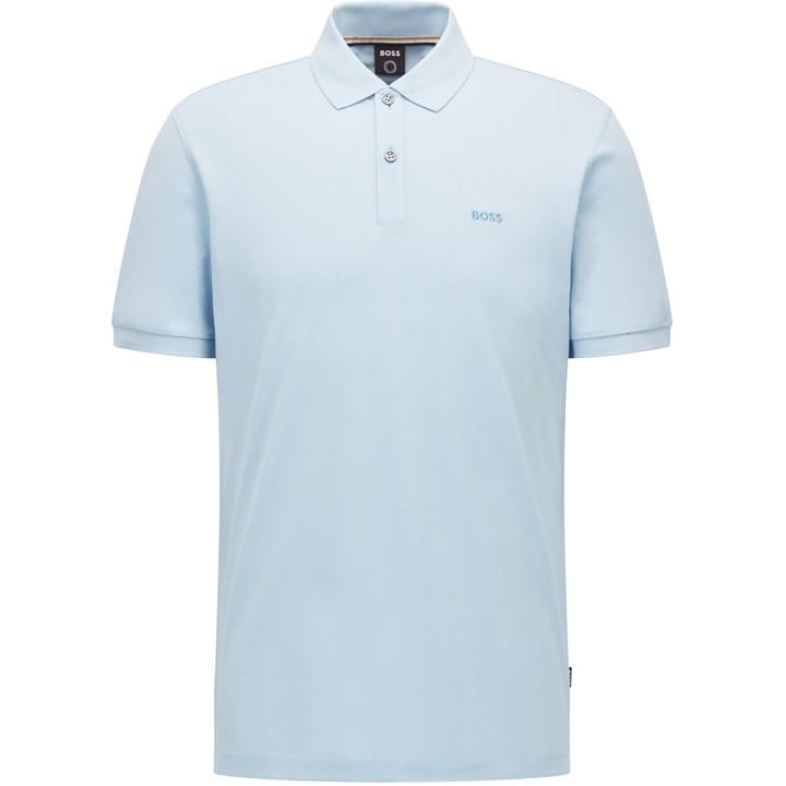 Boss Men's Blue Pallas Polo Shirt Large