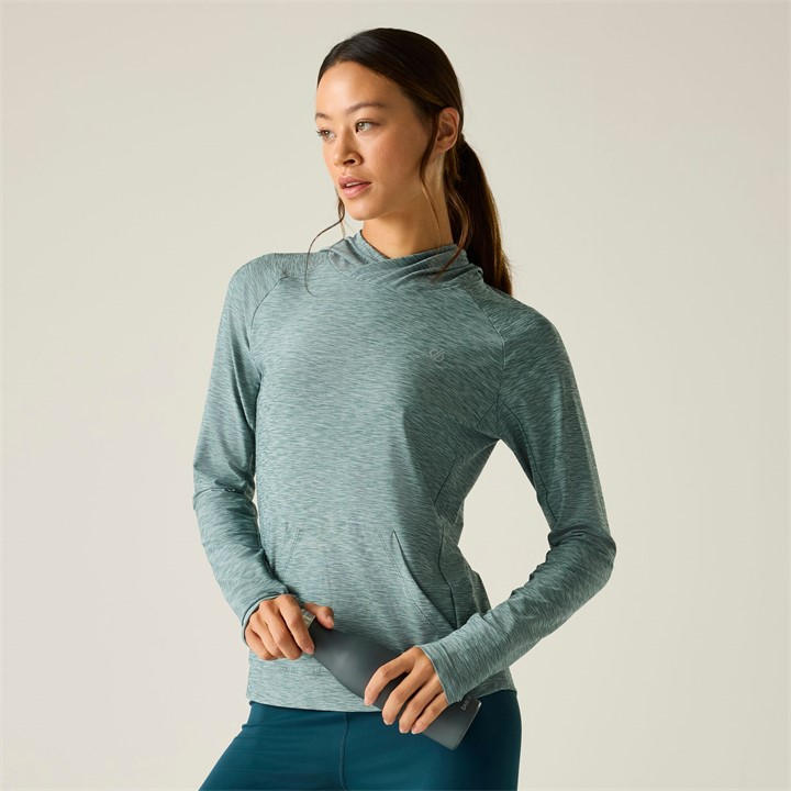 Dare 2B Women's Grey Sprint Quick-Drying Upf 40+ Hoodie in Size 18, Sports Direct