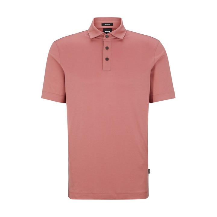 Boss Men' Pink Press 53 Polo Shirt in Size S, Sports Direct