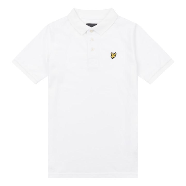 Lyle And Scott Boys White Classic Polo Shirt  in Size 9 - 10 Years, Sports Direct